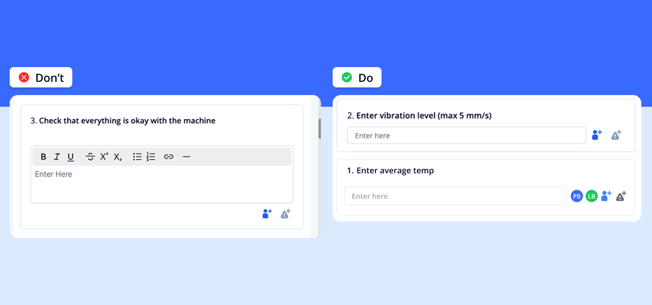 Checklist best practices in AmpliFlow – less is more principle illustrated