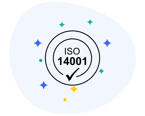 ISO 14001 certification badge