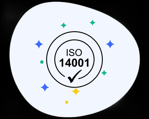 Illustration with ISO 14001 symbol.